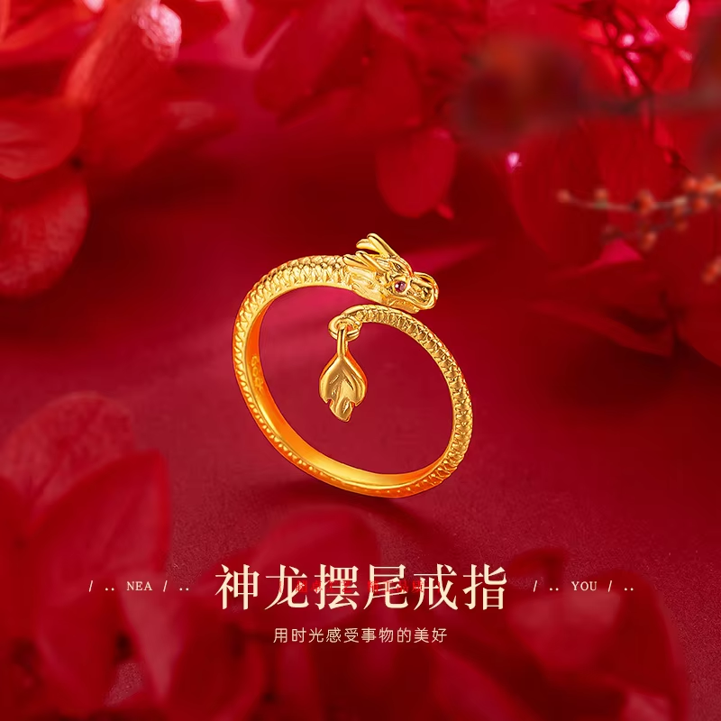 100% 18K Gold Jewelry rings for Women Wedding rings Bohemia Engagement Irregular Anillos Mujer18 K Gold Box